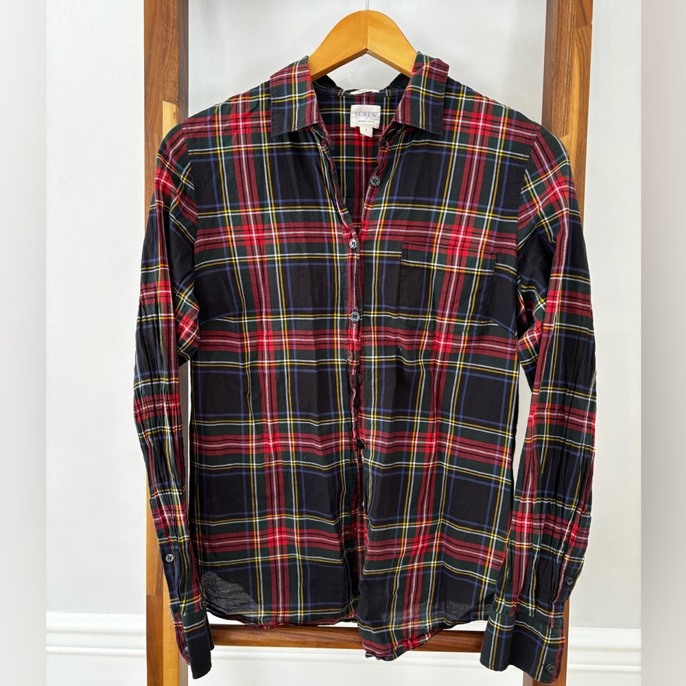 J.Crew plaid button-down shirt